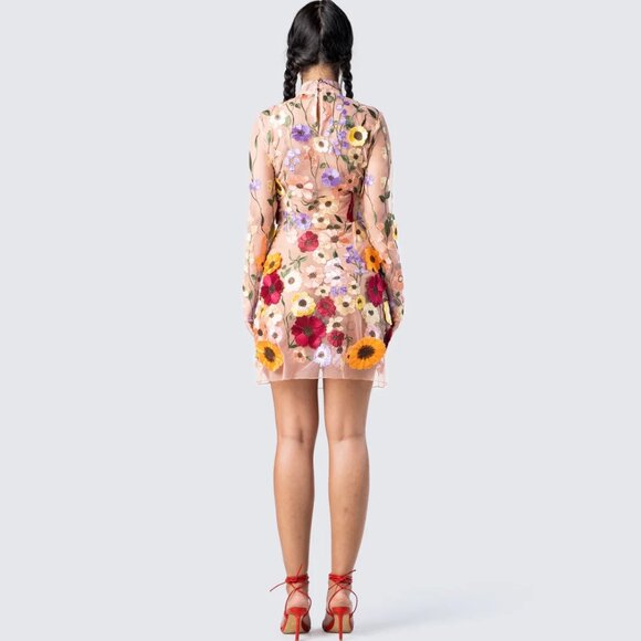 Taylor Swift ERAS tour Floral Flower Mini Dress- Size L - Picture 4 of 9